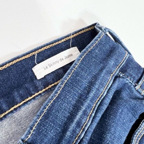 Frame Skinny Jeans Women's 26 Dark Blue Le Skinny Mid Rise Ankle Stretch Denim - Picture 3 of 10